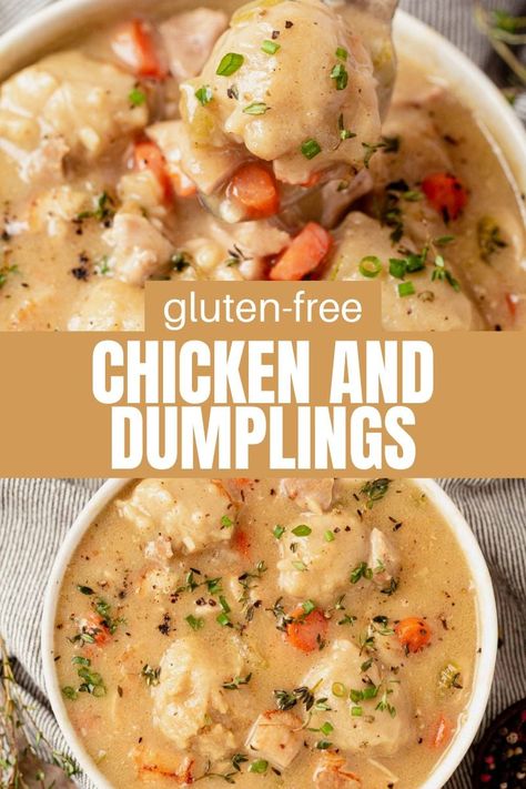 Chicken And Dumplings Gluten Free, Dumplings Gluten Free, Recipe Dumplings, Gluten Free Chicken And Dumplings, Gluten Free Chicken Soup, Chicken Soup Easy, Dinner Southern, Dumplings Chicken, Best Chicken Soup