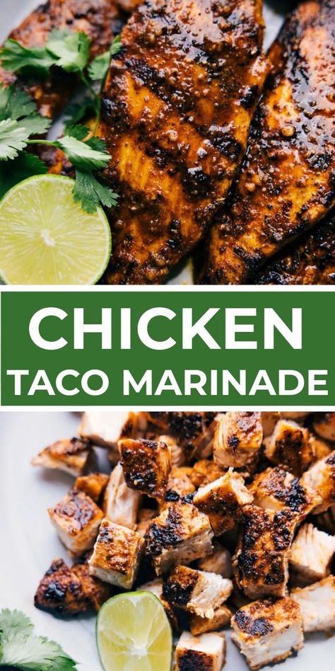 Chicken Taco Marinade, Taco Marinade, Marinating Chicken, Marinade For Chicken, Chicken Marinade Recipes, Chicken Taco Recipes, Chicken Taco, Mexican Food Recipes Easy, Taco Night