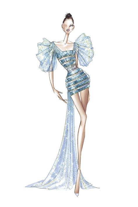 Fashion Design Inspiration, Fashion Model Sketch, Ralph Russo, Mode Chanel, Dress Design Drawing, Fashion Illustration Sketches Dresses, Fashion Design Collection, Fashion Sketches Dresses, Ralph And Russo