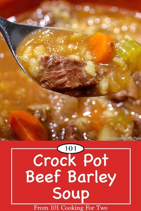 Beef Barley Vegetable Soup Crock Pot, Crockpot Beef Barley Soup Crock Pot, Crock Pot Beef And Barley Soup, Crock Pot Beef Barley Soup, Beef Barley Soup In Crockpot, Crockpot Beef Barley Soup, Cold Weather Soup, Soup Crockpot, Crock Pot Beef