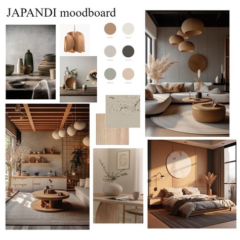 Natural Interior Design Apartment, Dream House Mood Board, Idea Boards Interior Design, Japandi Living Room Mood Board, Mood Boards For Bedrooms, Bedroom Decor Mood Board, House Design Mood Board, Japandi Mood Board Interior Design, Interior Mood Board Presentation