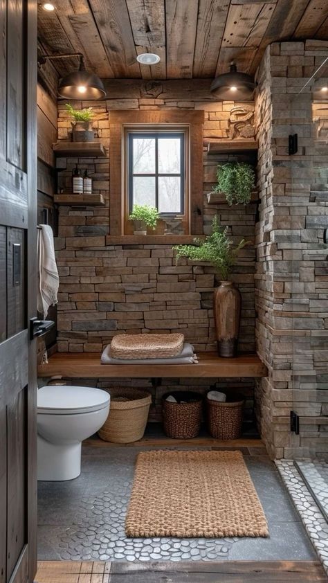 Bathroom Ideas Cabin, Rustic Master Bath Ideas, Cabin Bathroom Ideas Rustic, Dream Bathroom Ideas, Cedar Bathroom, Small Cabin Bathroom, Cabin Bathroom Ideas, Log Cabin Bathroom Ideas, Rustic Bathroom Decor Ideas