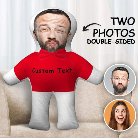 PRICES MAY VARY. 【Durable, Cuddly & AWE!】 Our custom body pillows are hand-made with the highest quality materials and super soft plush. We professionally apply the exact image you send us to a solid pillow with with interesting shapes. This funny memento is the perfect, most amazing gift for any people!! Using ages greater than 12 years and older. 【Give Your Home Décor Some Pizazz】Each personalized photo pillow is cropped according to the shape of the person or pet you uploaded. Special persona Custom Dog Pillow, Best Gifts For Couples, Funny Pillow, Custom Photo Pillow, 3d Portrait, Custom Pet Pillow, Photo Pillow, Funny Pillows, Face Pillow