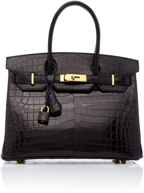 Heritage Auctions Special Collections Hermès 30cm Black Shiny Croc Birkin,CommissionLink Croc Birkin, Black Birkin Bag, Birkin Crocodile, Chanel Bag Classic, Classic Handbags, Luxury Purses, Birkin 25, Crocodile Skin, Dream Lifestyle