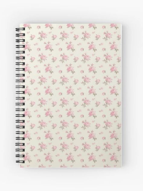 "Coquette floral pink pattern " Spiral Notebook for Sale by Pixiedrop | Redbubble Cute Note Books, Coquette Notebook, Cute Supplies, Pretty Notebooks, Notebooks Aesthetic, Notebook For School, Cute Spiral Notebooks, Stationary Notebook, Pretty School Supplies