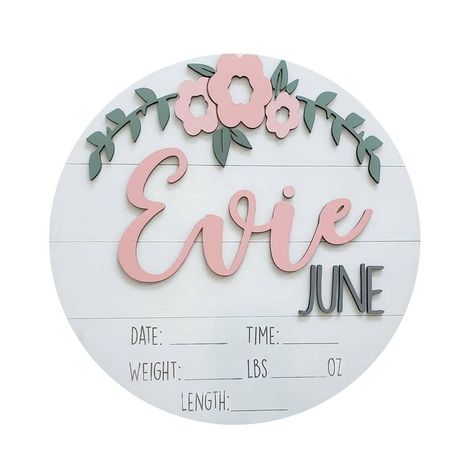 Lucare Birth Announcement Sign -Crack Wear- Wooden Baby Milestone Card Newborn Stats Sign for Gift G Toy Story Nursery, Baby Name Reveal, Adoption Photos, Newborn Birth, Birth Photos, Birth Announcement Sign, Girl Nursery Decor, Fiesta Baby Shower