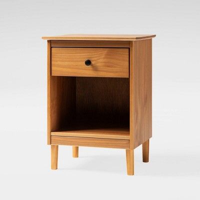 Read reviews and buy Stiva Classic Mid-Century Modern 1 Drawer Nightstand - Saracina Home at Target. Choose from contactless Same Day Delivery, Drive Up and more. Small End Tables, Storage Wood, Wood Nightstand, Room Essentials, Drawer Nightstand, Wood Dust, Cubbies, Solid Pine, Open Shelving