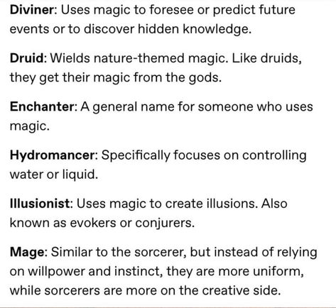 Different Types Of Magic Users, Writing Prompts Fantasy Ideas, Magic System Ideas, Magic Ideas, Writing Inspiration Tips, Writing Plot, Magic System, Writing Fantasy, Writing Prompts For Writers