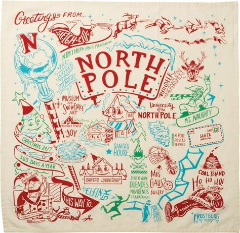 Amazon.com: Primitives by Kathy States Dish Towel, 28 x 28, North Pole : Home & Kitchen Snowflakes Art, Southern Plate, Pole Nord, Peppermint Candy Cane, Holiday Throw Pillow, Chocolate Caliente, Primitives By Kathy, The North Pole, Christmas Dishes