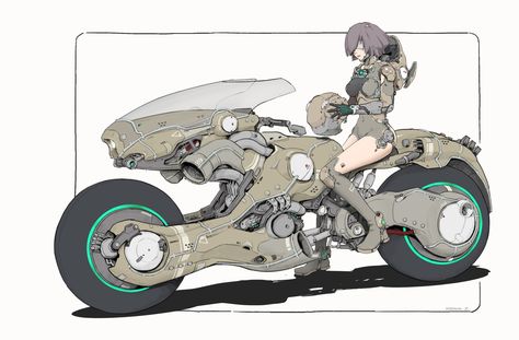 Art Cyberpunk, Cyberpunk Rpg, Motorbike Design, Graphisches Design, Futuristic Motorcycle, Arte Punk, Concept Motorcycles, Arte Cyberpunk, Robots Concept