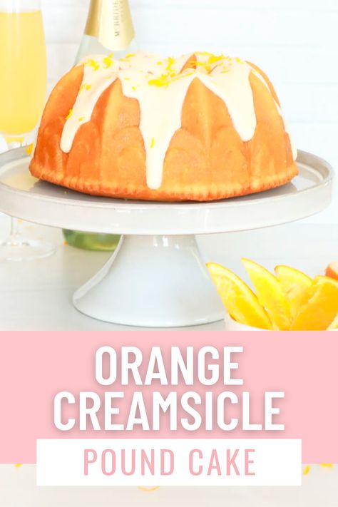 This Orange Creamsicle Pound Cake was inspired by one of my absolute favorite summer treats. It’s the simplicity of the orange and the luxury of the cream fused into one nostalgia-inducing bite. Easy Bake Desserts, Birthday Cake Peanut Butter, Peanut Butter Pie No Bake, The Most Amazing Chocolate Cake, Most Amazing Chocolate Cake, Orange Pound Cake Recipe, Cake Peanut Butter, Fluffy Chocolate Cake, Creamsicle Cake