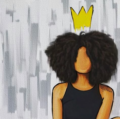 Natural Hair Art, Pelo Afro, Hair Afro, Crown Hair, Afrocentric Art, Black Art Painting, Black Crown, Black Queens, Black Artwork