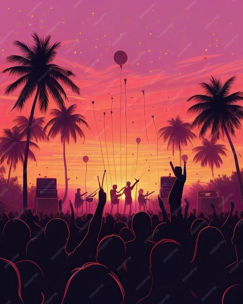 A live band concert poster design at the park with palm trees | Premium AI-generated image Live Band Poster, Band Concert Poster, Concert Poster Design, Band Poster, Band Concert, Concert Poster, Live Band, Band Posters, Concert Posters