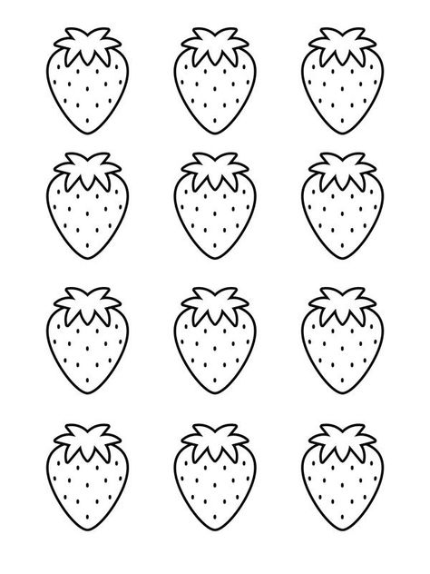 Macaron Stencil Printable, Strawberry Template Free Printable, Macaron Shapes Templates, Macaron Template Free Printable, Macaroon Template Free Printable, Strawberry Black And White, Royal Icing Transfers Free Printable, Macaroon Template, Unicorn Alphabet