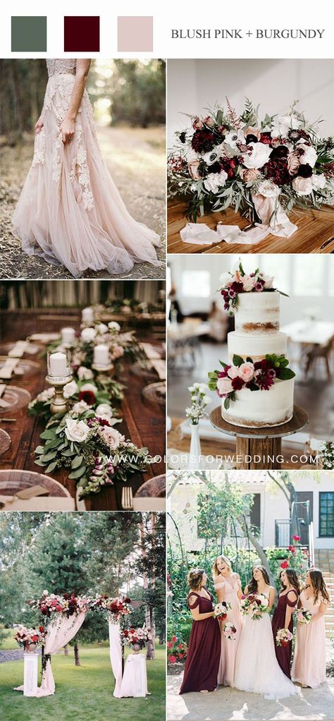 20 Blush And Burgundy Wedding Colors & Ideas 2023 Blush Pink And Burgundy Wedding, Honeymoon Room, Burgundy Weddings, Pink And Burgundy Wedding, Burgundy Wedding Colors, Wedding Color Palettes, Pink Wedding Colors, Pink Weddings, Wedding Color Ideas