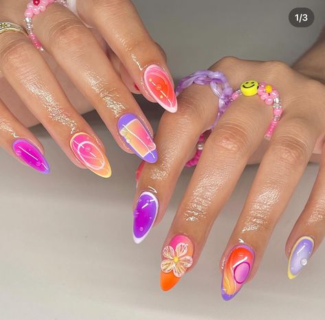 Nails Crazy Design, Extra Nails Designs, Crazy Nails Ideas, Miami Nails Ideas, Crazy Nail Art Designs, Goals For The Week, Fantastic Nails, Pray Big, Nails 3d