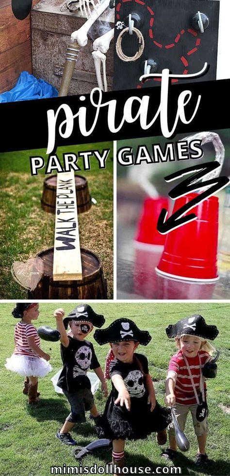 Ahoy Matey Pirate Theme, Pirate Themed Party Games, Pirate Birthday Party Activities, Pirate Themed Games For Kids, Pirate Birthday Party Games, Pirates Of The Caribbean Party Ideas, Pirate Games For Adults, Adult Pirate Party Ideas, Pirate Themed Games