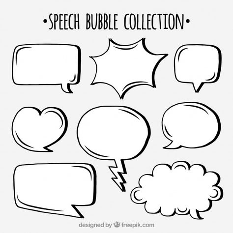 Set de globos de diálogos dibujados a mano | Vector Gratis Dialogue Balloon, Classroom Window, Speech Balloon, Speech Bubbles, Year 3, Book Fair, Speech Bubble, Canva Design