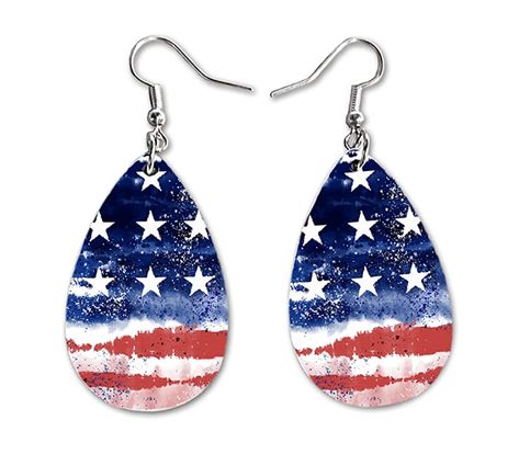 4th of July USA Dangle Earrings Set | Cute Girls Womens Jewelry Earings | Double Sided Print | Holiday Gifts | Independence Day Summer Decorations | Gnome Tie Dye Flag Red White Blue Patriotic Jewelry Earings, Summer Decorations, Patriotic Outfit, Teardrop Dangle Earrings, Womens Jewelry, Patriotic Shirts, Amazon Handmade, Summer Accessories, Novelty Gifts