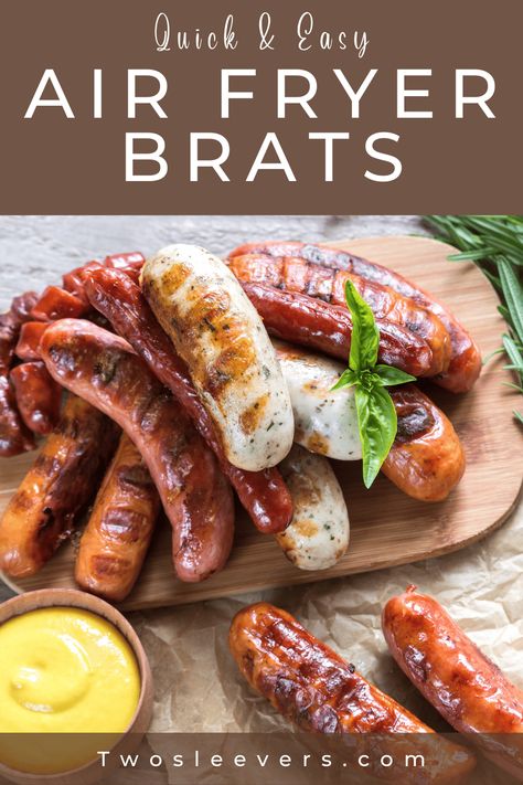 How To Air Fry Brats, Air Fry Bratwurst, Best Way To Cook Brats, Bratwurst In Air Fryer, Brats In Air Fryer, Air Fryer Bratwurst, Air Fryer Brats, Air Fryer Recipes Healthy Low Carb, How To Cook Brats