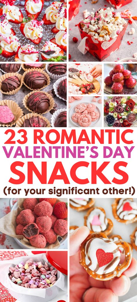 Valentine’s Day Snacks – Get ready for Valentine’s Day with these cute romantic snacks that are sure to put a smile on your loved ones face! Easy Valentine’s Day sweets that are simple and extremely cute too. Romantic snacks, Valentine's finger foods, Valentine's sweets, Valentine's desserts, Valentine's party food, Galentine's snacks, Galentine's Day food, Galentine's Day sweets. Valentines Food Ideas Party, Romantic Snacks, Valentine Party Food, Valentine Appetizers, Valentine's Snacks, Valentine's Sweets, Valentine's Day Snacks, Valentine's Desserts, Valentines Day Dessert