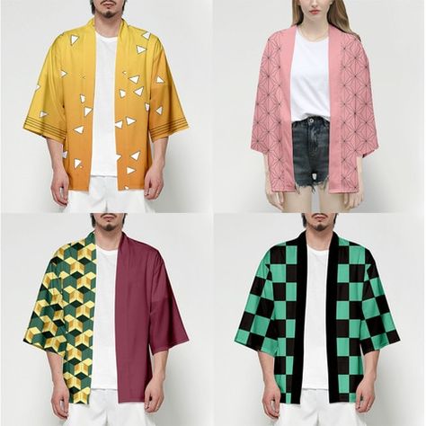 Men Kimono, Kimono Plus Size, Plus Size Jackets, Male Kimono, Anime Demon Slayer, Anime Cosplay Costumes, Anime Inspired Outfits, Tanjiro Kamado, Demon Slayer Kimetsu No Yaiba