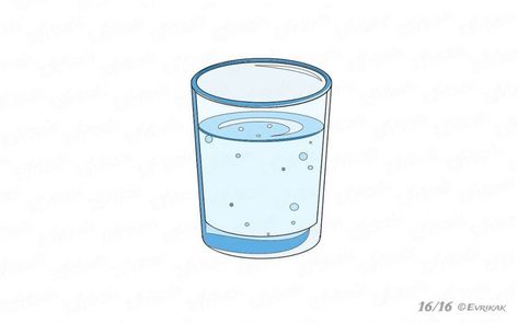 How To Draw A Glass Of Water: 10 Amazing and Easy Tutorials! Minecraft Mini Figures, Vegetable Painting, Ipad Painting, Tree Drawings Pencil, Water Tattoo, Water Images, Water Illustration, Space Phone Wallpaper, Black Paper Drawing