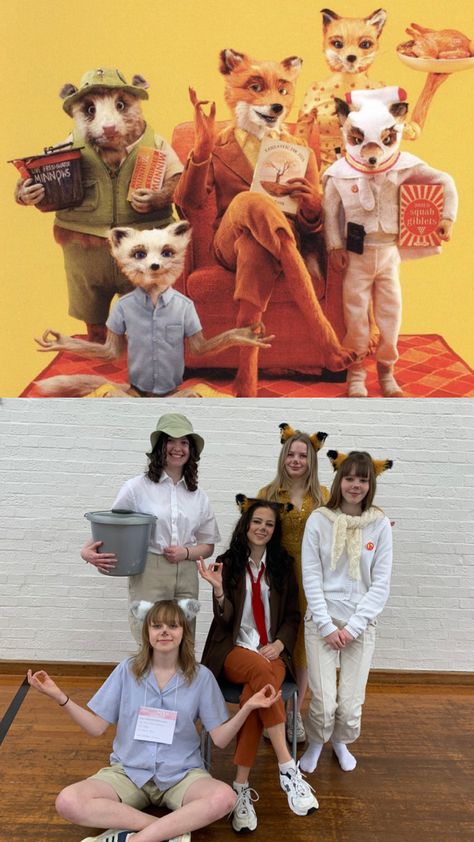 Fantastic Mr Fox Family Costume, Ash From Fantastic Mr Fox Costume Ideas, Jedediah And Octavius Halloween Costume, Kristofferson Fantastic Mr Fox Costume, Fantastic Mr Fox Outfit Ideas, Fantastic Mr Fox Couple Costume, Fantastic Mr Fox Aesthetic Costume, Movie Custome Ideas, Matching Cosplays For Friends