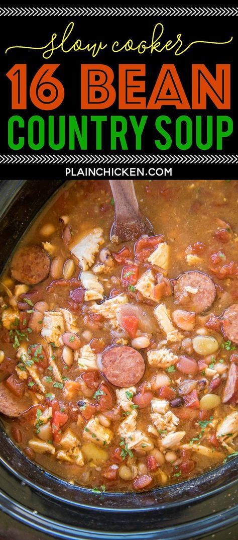 16 Bean Soup Recipe, Bean Soup Mix Recipe, Bean Soup Crockpot, 16 Bean Soup, Lobster Stew, Bean And Sausage Soup, Sausage Crockpot, 15 Bean Soup, Beans And Sausage