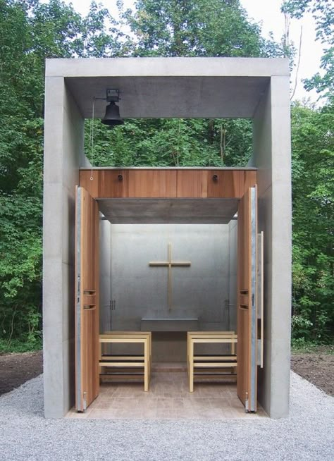 Church Design Architecture, Prayer Garden, Altar Design, Modern Church, Outdoor Sauna, Sacred Architecture, Religious Architecture, Home Altar, Church Architecture