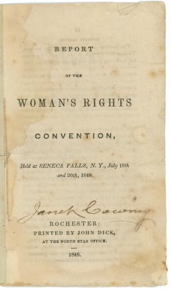 1848 Women's Rights Convention in Seneca Falls and Rochester | New York Heritage Seneca Falls Convention, Seneca Falls, Elizabeth Cady Stanton, Rochester New York, Frederick Douglass, Women's Rights, National Portrait Gallery, Image Caption, Women’s Rights