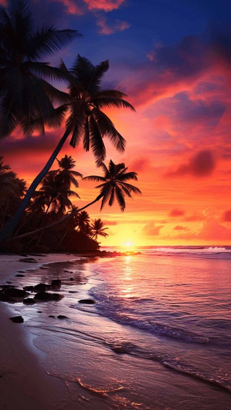 Beach Sunset Painting, Beach Sunset Wallpaper, Pretty Landscapes, Beach Wallpaper, Sunset Wallpaper, Stunning Wallpapers, Sunset Painting, Summer Wallpaper, Sunset Pictures