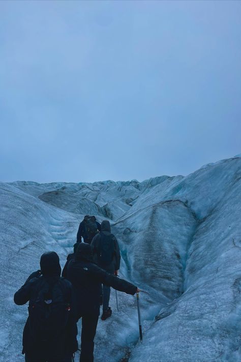 Travel bucket list, glacier, hiking, friend group trip inspo, nature girls, winter aesthetic, cold weather aesthetic, Iceland trip inspo, winter trip inspo Friend Group Trip, Icy Mountains, Adventure With Friends, Weather Aesthetic, Friends Winter, Iceland Trip, Group Trip, Winter Trip, Iceland