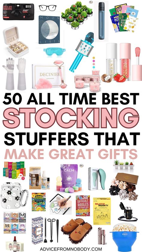 Looking for cheap stocking stuffers? Here are all the best stocking stuffer ideas anyone will want! They are super cute and useful under $15 finds and you are bound to find something here you’ll want yourself! Stocking stuffers under $15 | Stocking stuffers for teens | Stocking stuffers for men | Stocking stuffers for women | Cheap gifts | Stocking stuffer gifts | Stocking stuffers for adults. Good Stocking Stuffers For Teens, Christmas Stockings Ideas Stuffers For Women, Stocking Stuffers For Family, Christmas Gift Ideas Stocking Stuffers, Gift Fillers Ideas, Adult Christmas Stockings Ideas, Teacher Stocking Stuffer Ideas, Fun Christmas Stocking Ideas, Holiday Stocking Stuffers