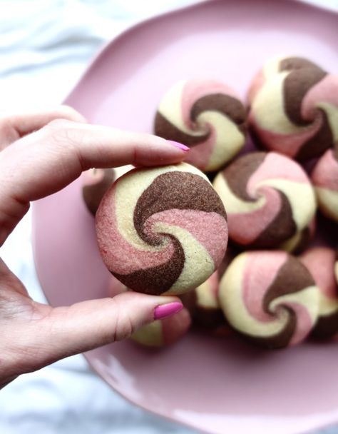 It all begins with an idea. Neopolitan Swirl Cookies, Neapolitan Swirl Cookies, Flat Cookies Recipe, Pretty Cookies Recipe, Poppy Seed Cookies Recipe, Pretty Christmas Cookie Recipes, Peppermint Swirl Cookies, Icebox Cookies Design, Italian Xmas Cookies