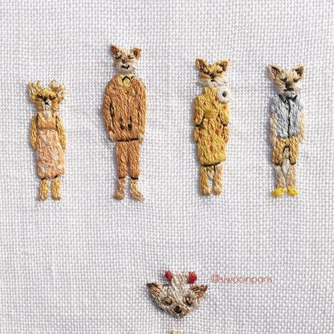 Fantastic Mr. Fox 🐺 by siwooinparis Fox Diy, Embroider Ideas, Fox Crafts, Fantastic Mr Fox, Fox Embroidery, Mr Fox, Do It Yourself Crafts, Wes Anderson, Hoop Art