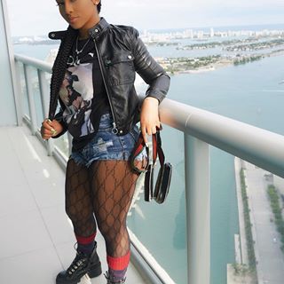 Romper With Fishnet Tights, Shorts Stockings Outfit Boots, Skirts And Fishnets Outfit, Leather Shorts Birthday Outfit, Shorts Romper Outfit Fall, Tights And Tshirt Outfits, Sheer Tights Outfits, Shorts With Tights Outfit Black Women, Shorts Fishnets Outfit