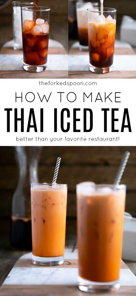 How To Make Thai Tea At Home, Thai Tea Recipe Easy, How To Make Thai Iced Tea, Starbucks Thai Tea, Homemade Thai Tea, How To Make Thai Tea, Thai Tea Recipe, Tai Tea, Thai Iced Tea Recipe