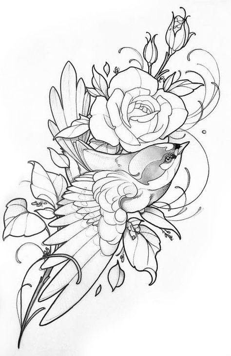 Vintage Tattoos, Vogel Tattoo, Tier Tattoo, Retro Tattoos, Irezumi Tattoos, Body Suit Tattoo, Tattoo Portfolio, Tattoo Art Drawings, Arte Inspo