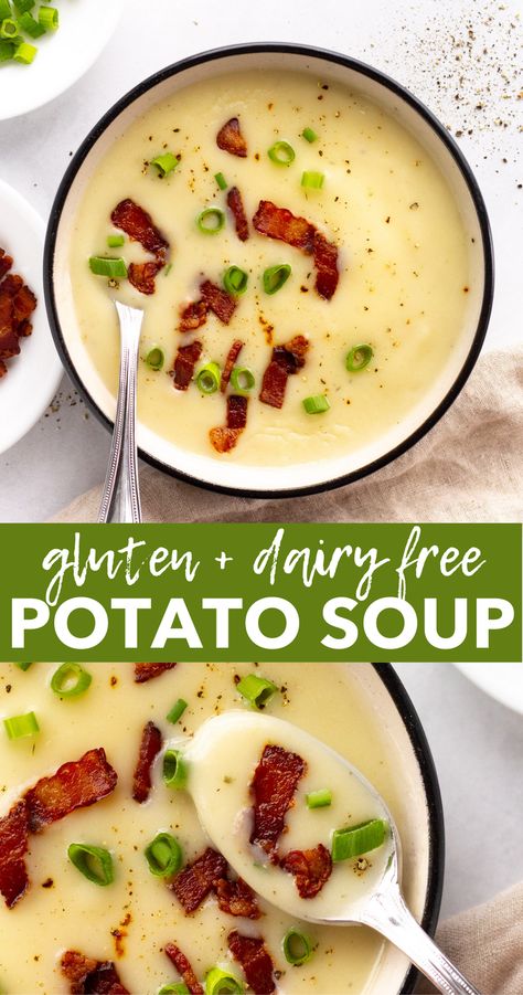 Whole 30 Baked Potato Soup, Egg And Dairy Free Dinner Recipes, Gf Df Meals Easy Recipes, Dinner Idea Dairy Free, Lunch Ideas For Work Dairy Free, Gluten Free Dairy Free Broccoli Soup, Gluten Free Dairy Free Superbowl Food, Easy Soups Dairy Free, Creamy Soup Dairy Free