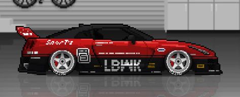 Pixel Car Racer, Pixel Car, Gtr R35, Car Racer, Hama Bead, Bead Ideas, Car Decals, Jdm, Pixel Art