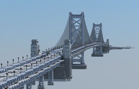 Ben Franklin Bridge 1:1, Philadelphia, PA Minecraft Project Minecraft City Bridge, Minecraft Suspension Bridge, Minecraft Skyscraper, Minecraft Bridge, Minecraft Building Guide, Minecraft City Buildings, Minecraft Ps4, Rumah Minecraft Sederhana, Urban Design Architecture