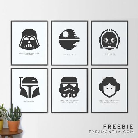 MAY the 4th be with you! {Star Wars Ideas} Decoracion Star Wars, Star Wars Bathroom, Star Wars Printables, Star Wars Bedroom, Star Wars Crafts, Star Wars Room, Ralph Mcquarrie, Star Wars Decor, Star Wars Prints