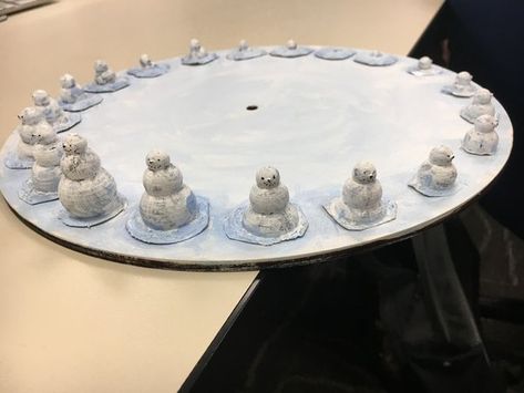 3d Zoetrope, Diy Zoetrope, Melting Snowmen, Crafty Mama, 3d Art, Diy Projects, Projects To Try, Carving, Ceramics