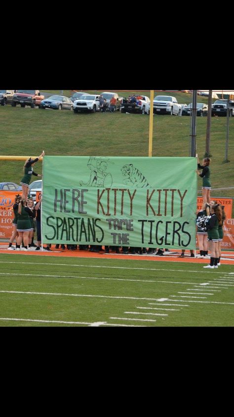 Eastside Spartans Run Through Banner 2016 Playoff Run Through Banner, Hoco Run Through Signs, Breakaway Banners Football Diy, Football Banners Run Through Ideas, Football Run Through, Run Through Banners Football, Stugo Posters, Cheer Banner Ideas, Football Run Through Signs High School