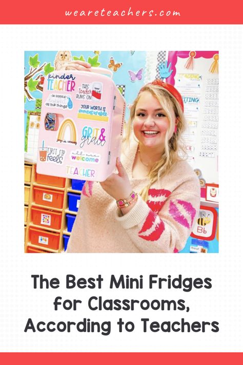 The Best Mini Fridges for Classrooms, According to Teachers Teacher Fridge Snacks, Classroom Mini Fridge, Mini Fridge In Classroom, Teacher Mini Fridge, Teacher Fridge, Classroom Fridge, Best Mini Fridge, Pink Mini Fridge, Black Mini Fridge