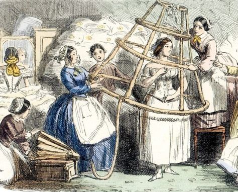 Victorian fashion: Restrictive, uncomfortable, one fashion item killed over 3000 women Satirical Cartoons, Victorian Fashion Women, Navajo Weaving, Weaving Rug, Hoop Skirt, Woven Scarves, Handwoven Fabric, Victorian Women, Weaving Projects