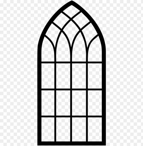 Gothic Window Silhouette, Wallpaper Highlights, Window Png, Casas The Sims Freeplay, Window Image, Background Png Images, Castle Window, Gothic Window, Diy Stained Glass Window