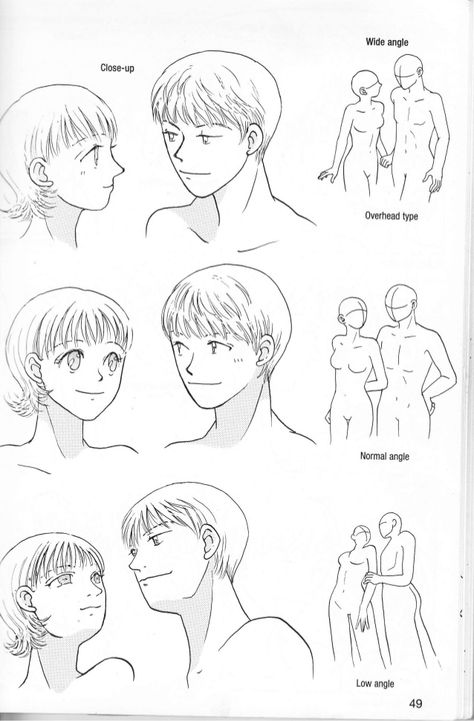 People Looking At Each Other, Anime Art Books, How To Draw Manga, Looking At Each Other, Comic Tutorial, Draw Manga, Anime Tutorial, Manga Couple, Female Face