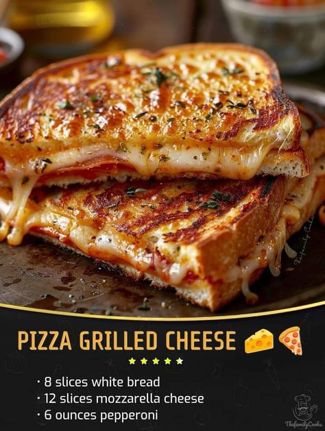 Pizza Grilled Cheese Recipes, Pizza Grilled Cheese Sandwich, Pizza Grilled Cheese, Sandwhich Recipes, Grandma Cooking, Grilled Cheese Sandwiches, Grilled Cheese Recipes, Grandmas Recipes, Indian Curry